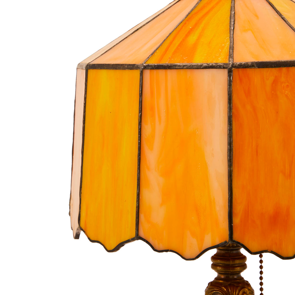 Orange Stained Glass Table Lamp