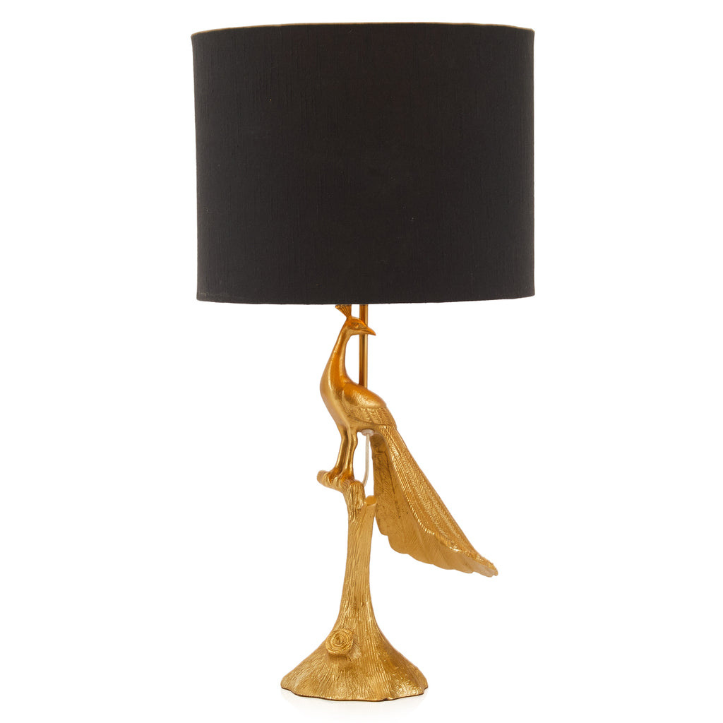 Golden Peacock Table Lamp