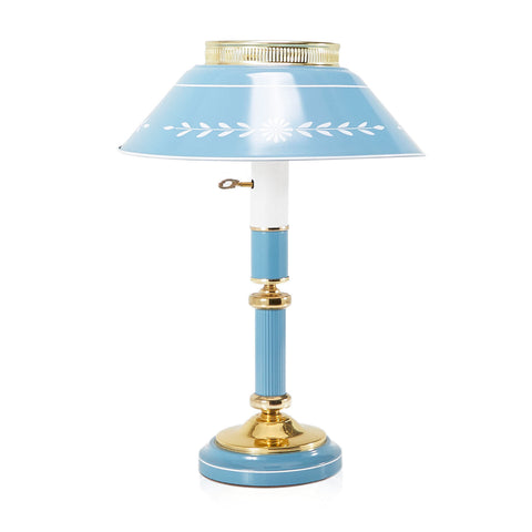 Light Blue Tole Lamp