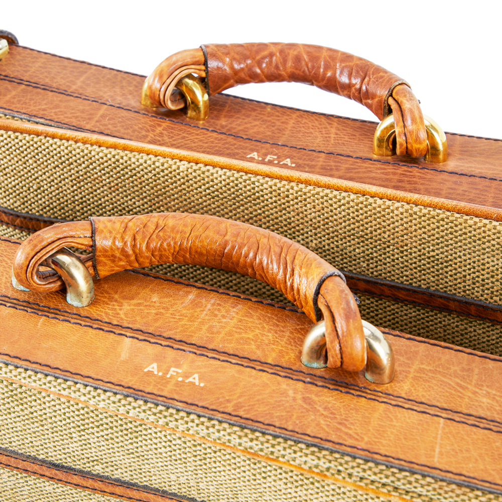 Vintage Tan Travel Suitcase