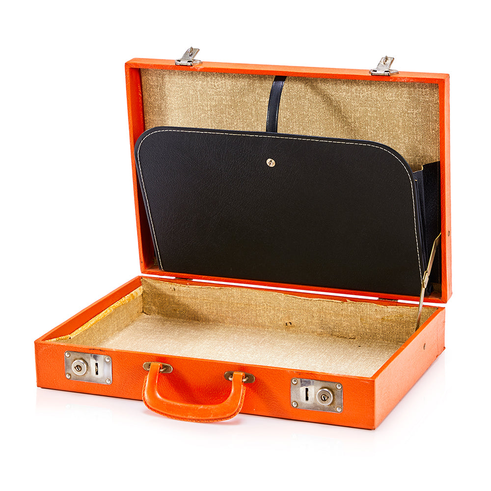 Orange Leather Briefcase