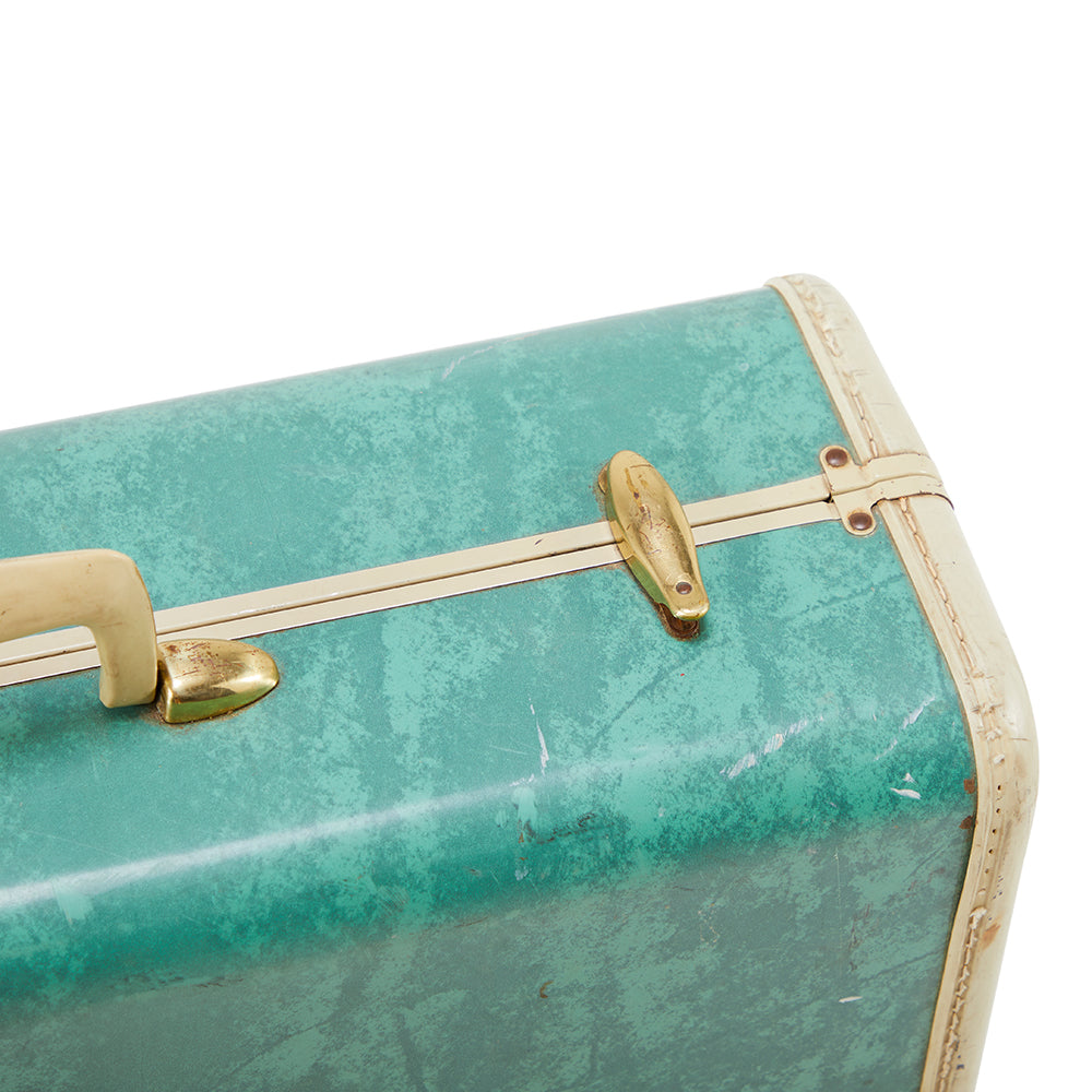 Turquoise Samsonite Hardshell Vintage Suitcase