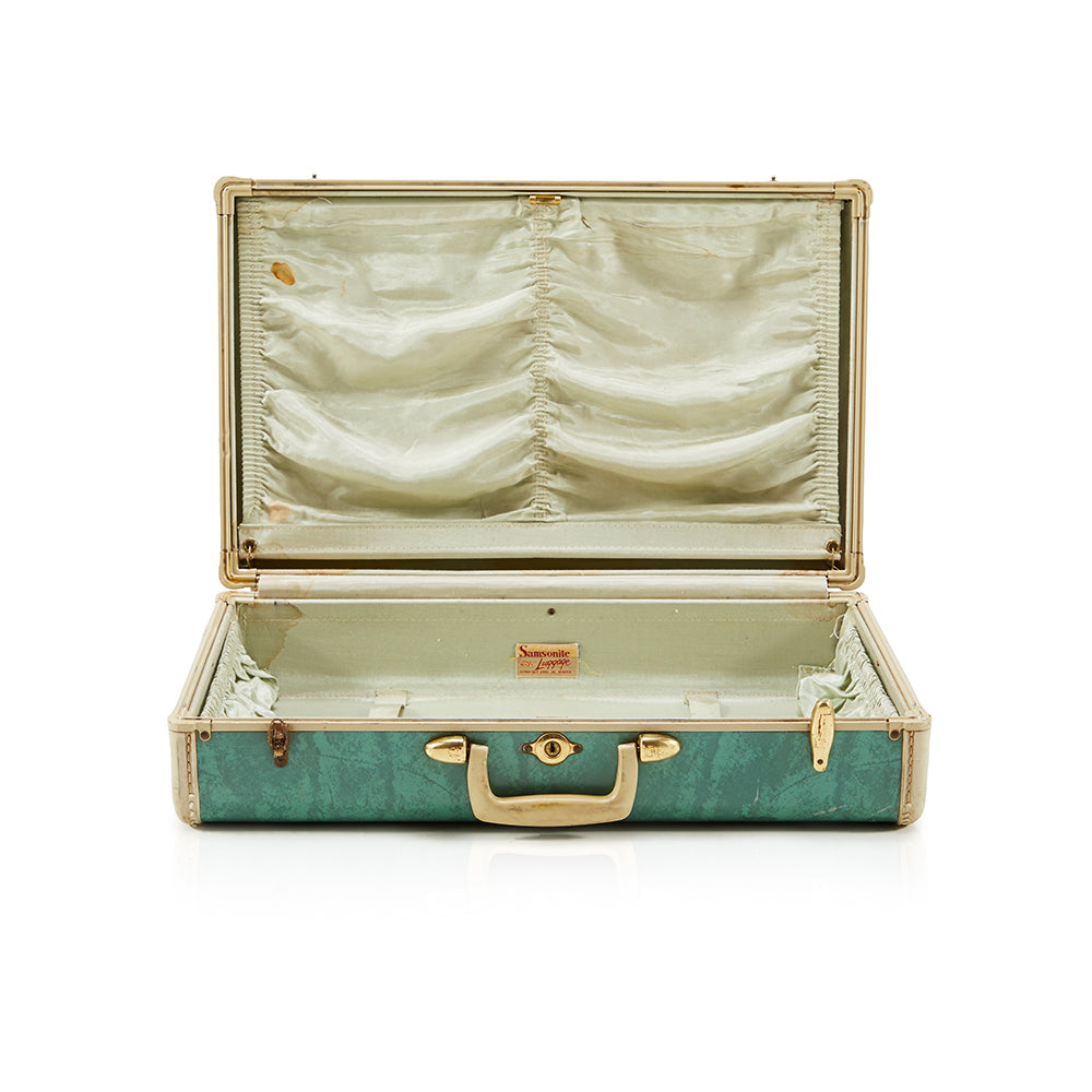 Turquoise Samsonite Hardshell Vintage Suitcase