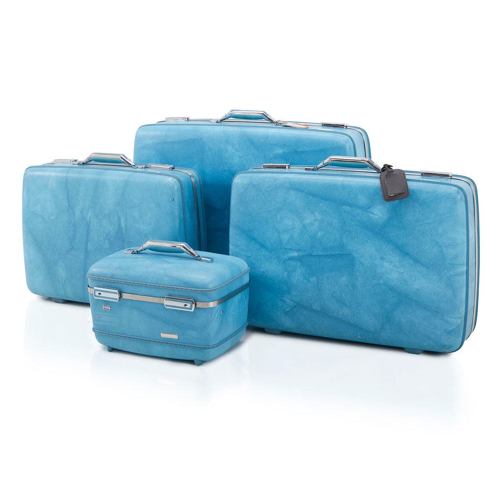 Vintage Blue Suitcase Large