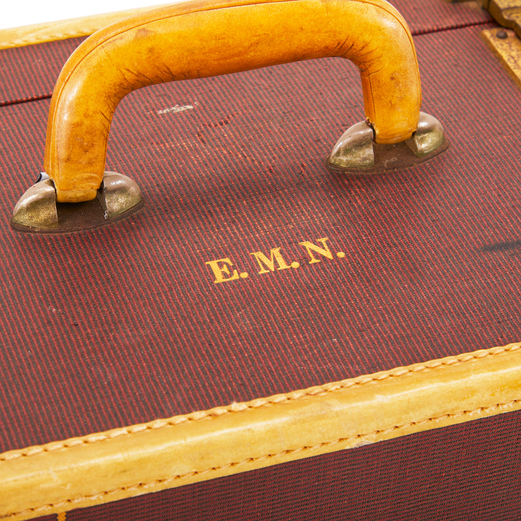 Brown EMN Vintage Wine Square Suitcase