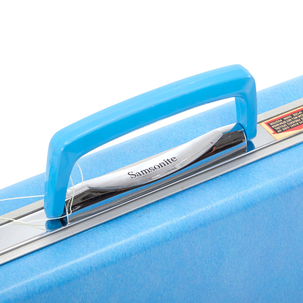 Rectangular Blue Vintage Briefcase