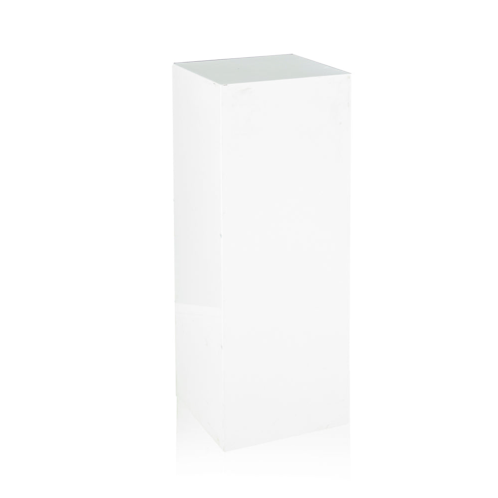 Glossy White 34" Tall Rectangle Pedestal
