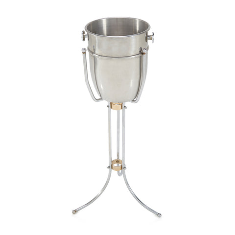 Silver Ice Bucket and Matching Stand