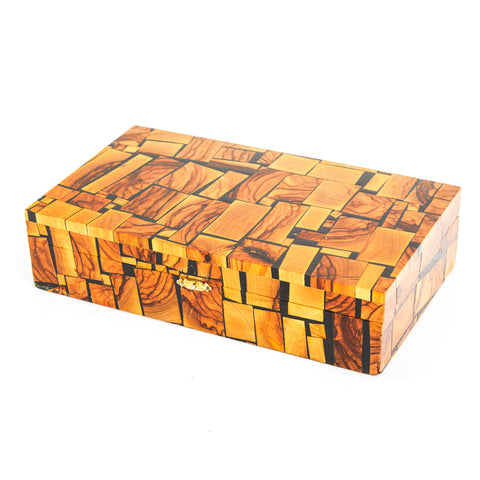 Wood Block Resin Jewelry Box