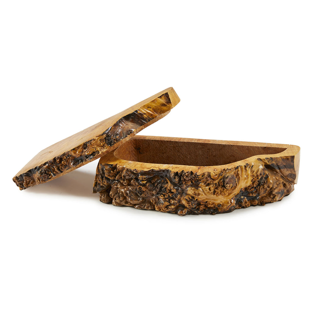 Wood Slice Burl Jewelry Box