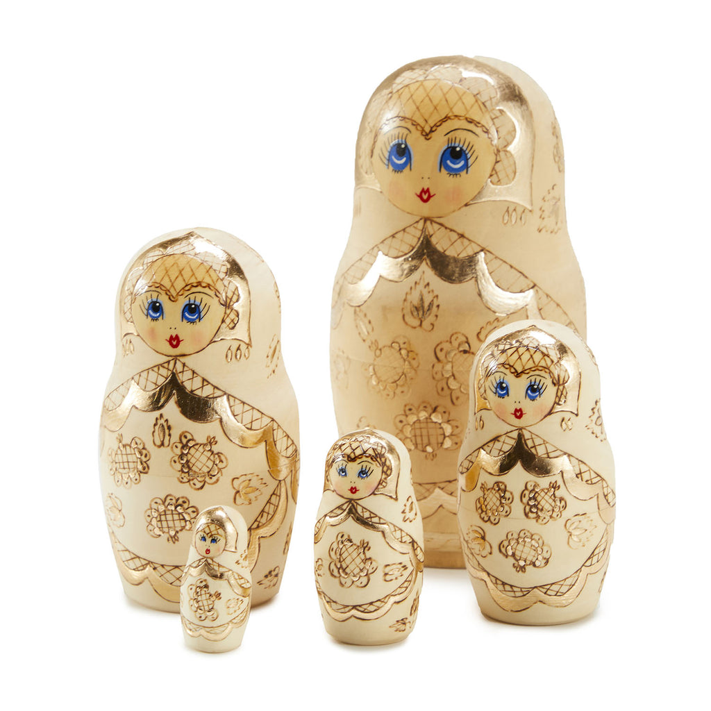 White Russian Nesting Dolls