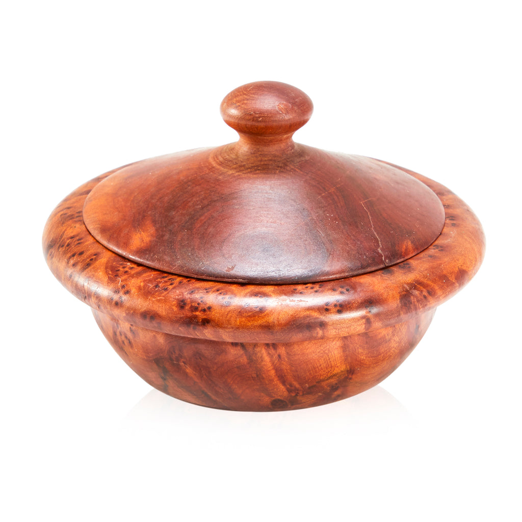 Wood Bowl with Cover (A+D)
