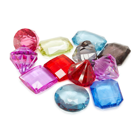 Multi Color Acrylic Gems - Small