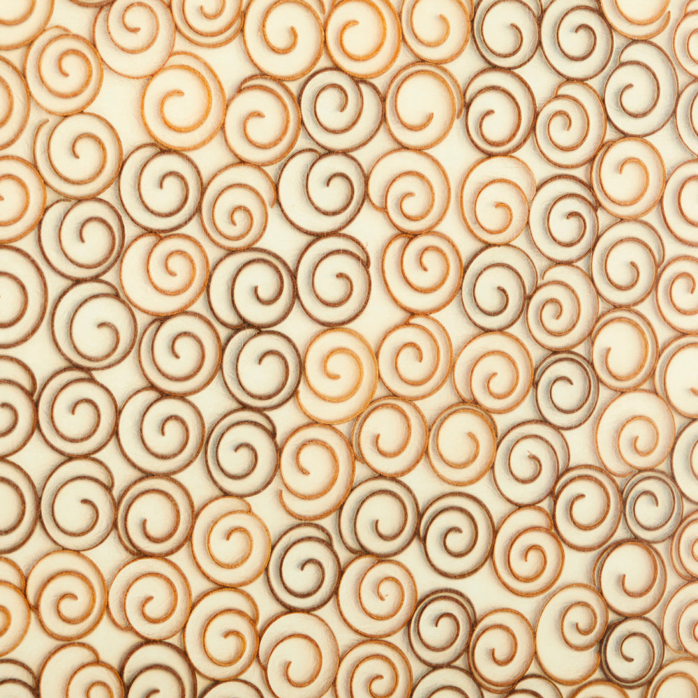 Brown Tan Spiral Room Divider
