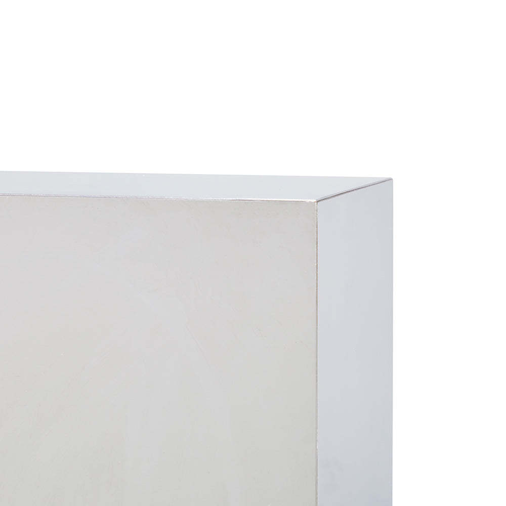 White Flat Square Pedestal (14" H x 14" W x 7" D)