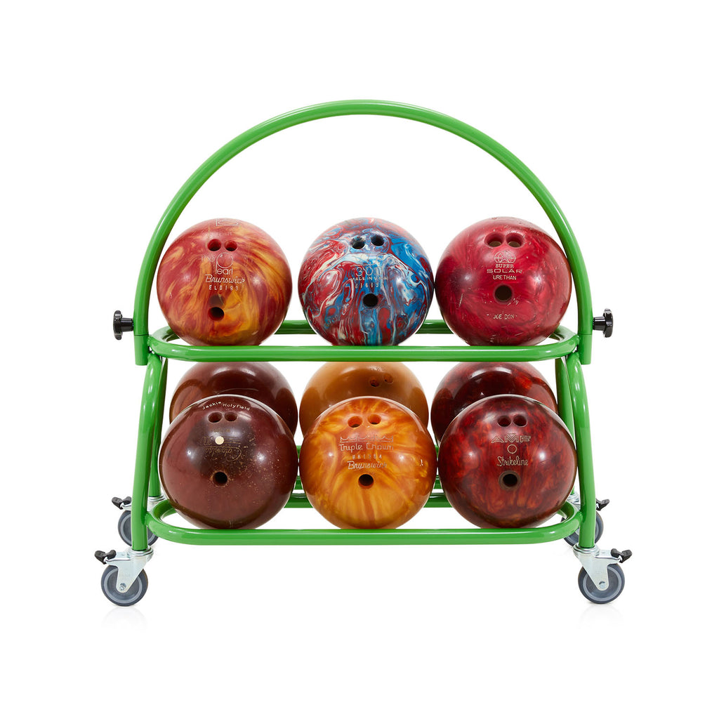 Short Green Bowling Ball Rack