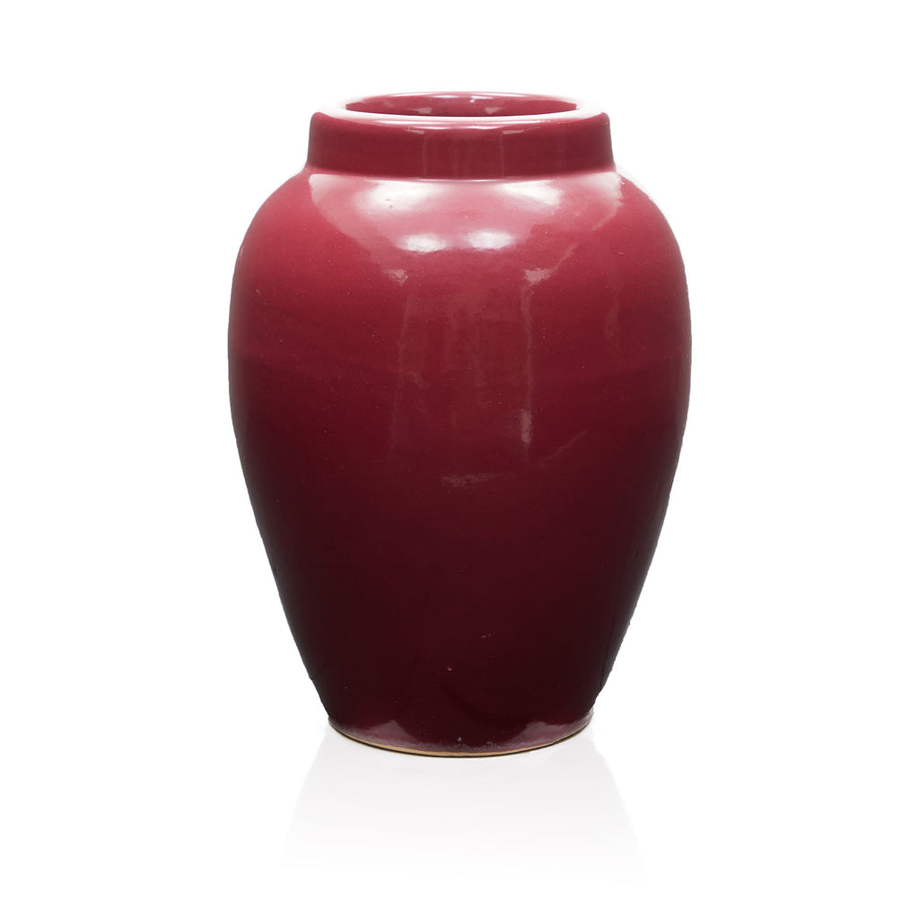 Red 80's Ceramic Vase