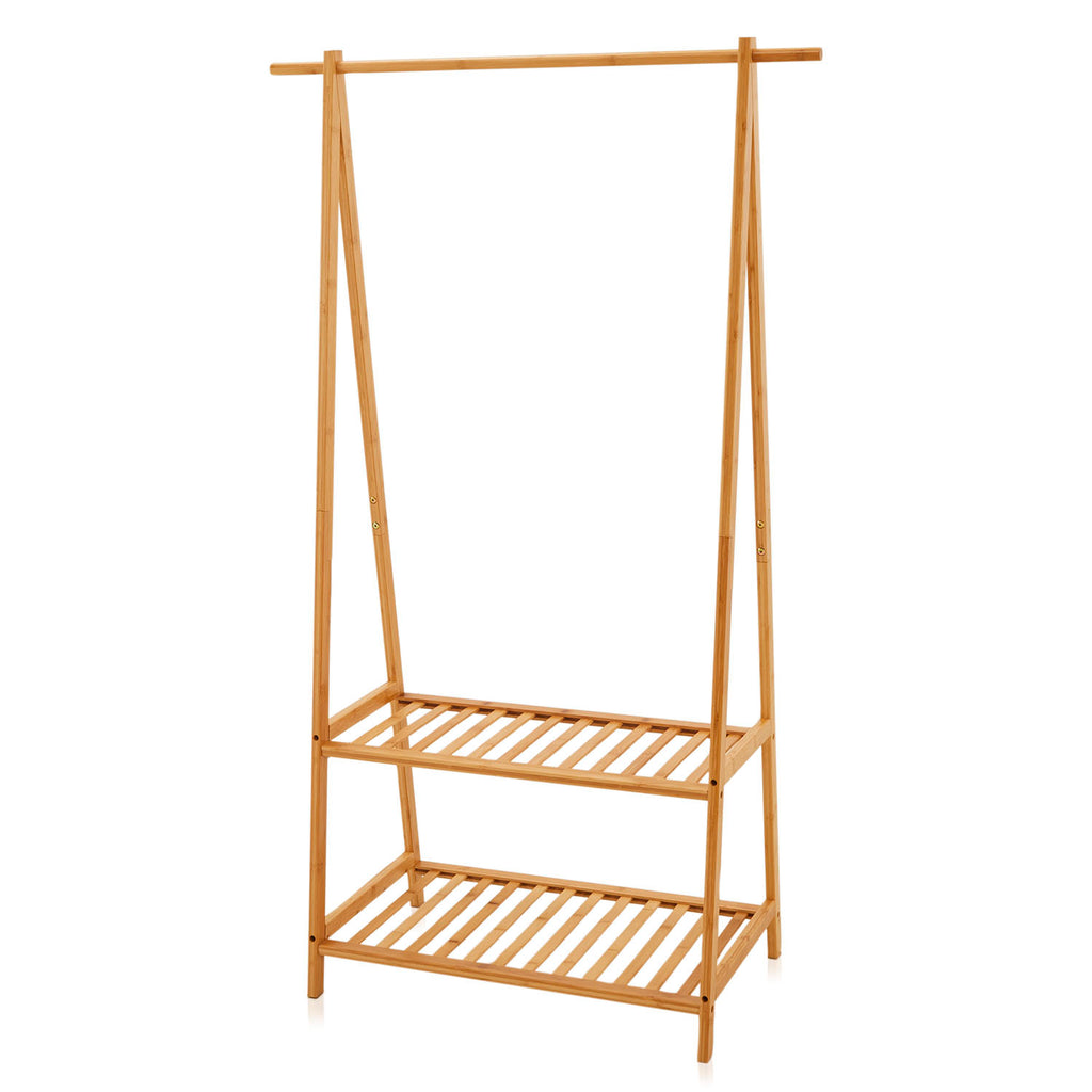 Blonde Wood Clothing Rack - Gil & Roy Props