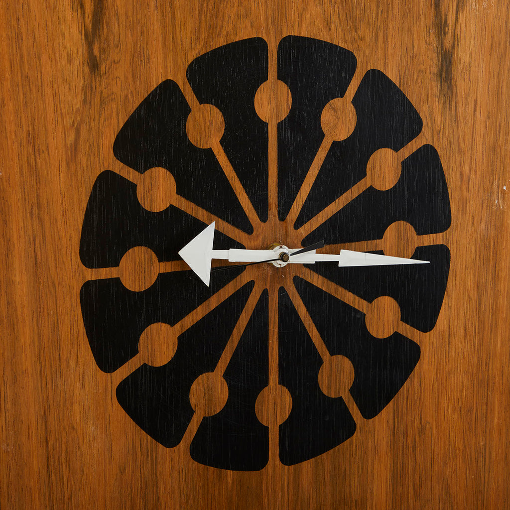 Danish Wood Rectangle Standing Floor Clock