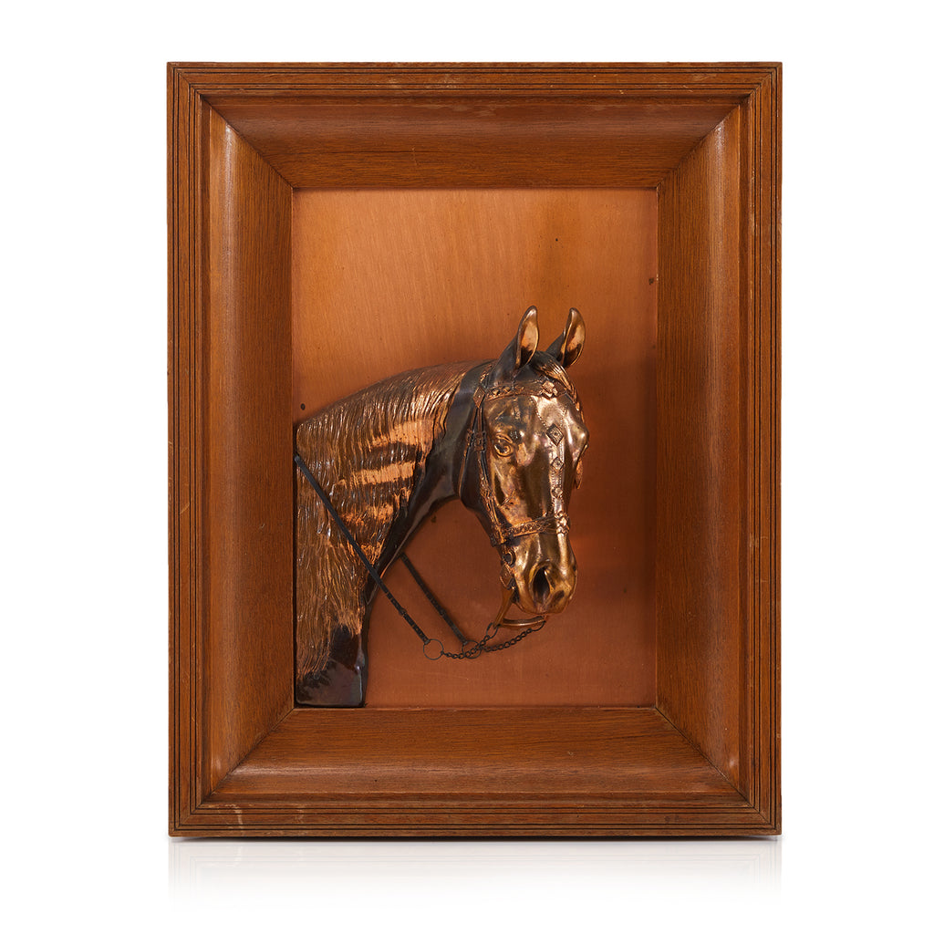 Copper Horse Bust Framed Wall Art (A+D)