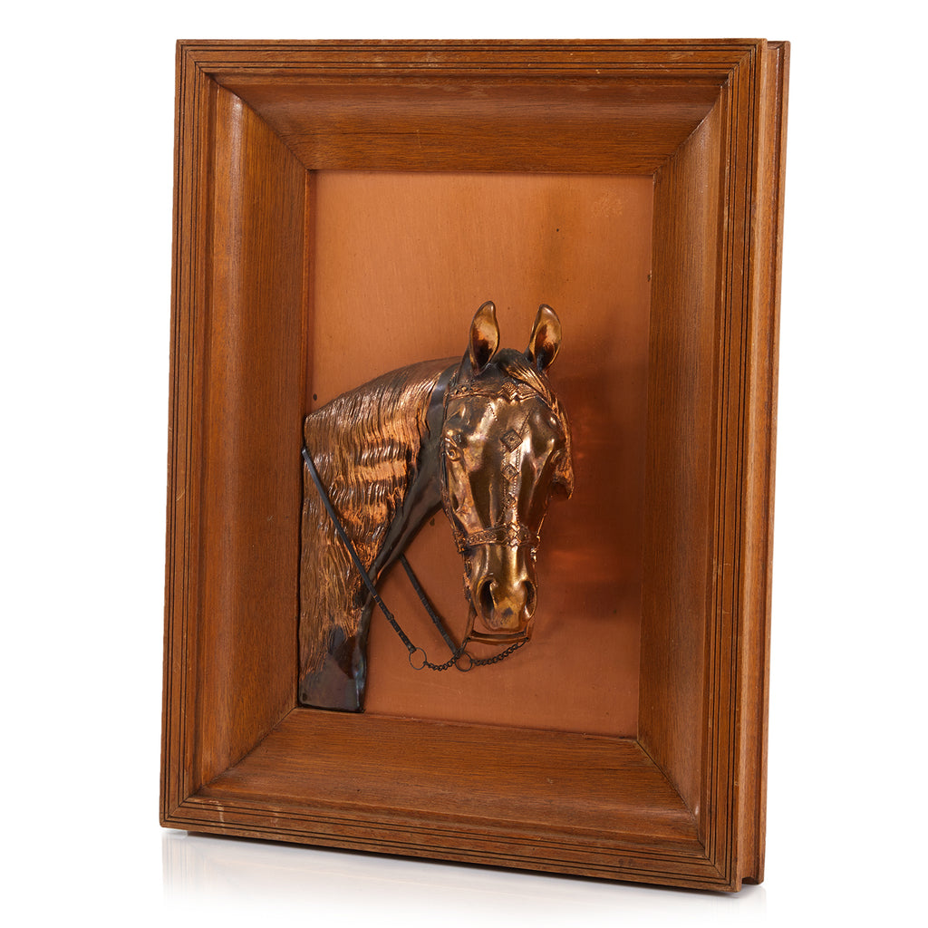 Copper Horse Bust Framed Wall Art (A+D)