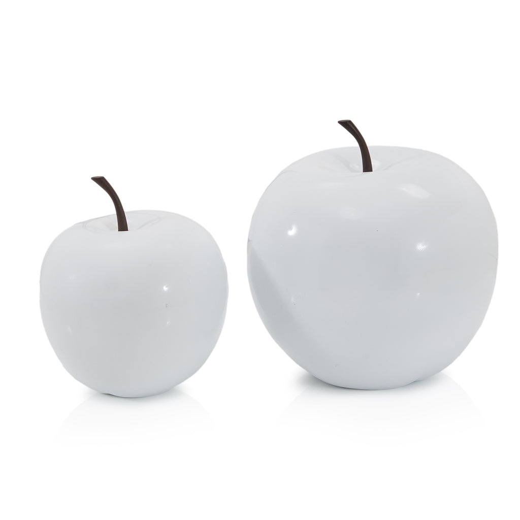 White Large Apple Table Sculpture
