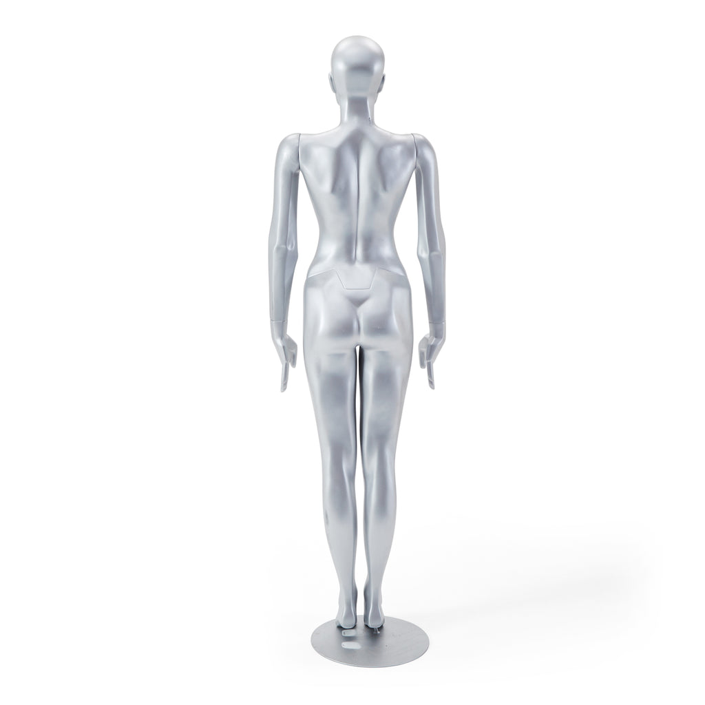 Silver Female Abstract Mannequin Sculpture