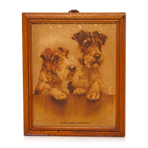 00.10 (A+D) Two Terriers Painting (5.5" x 5.5")