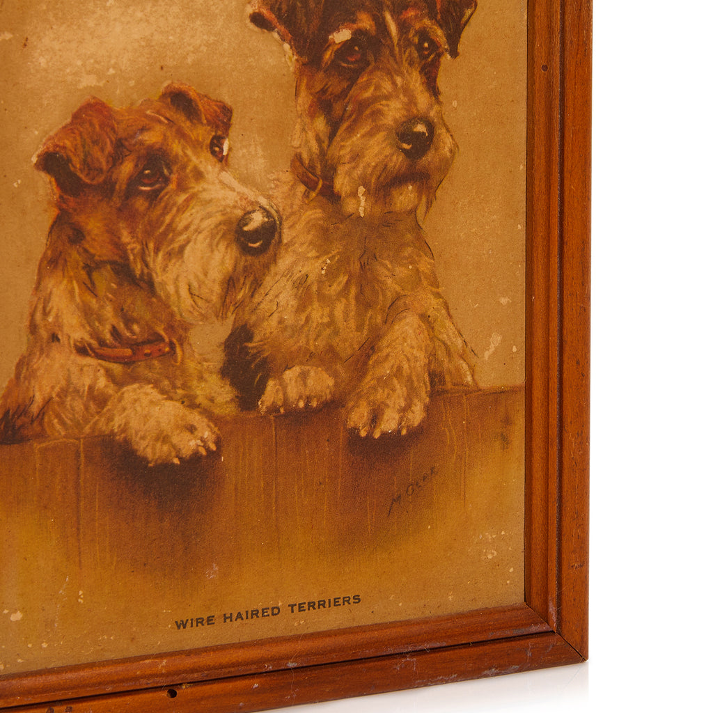 00.10 (A+D) Two Terriers Painting (5.5" x 5.5")