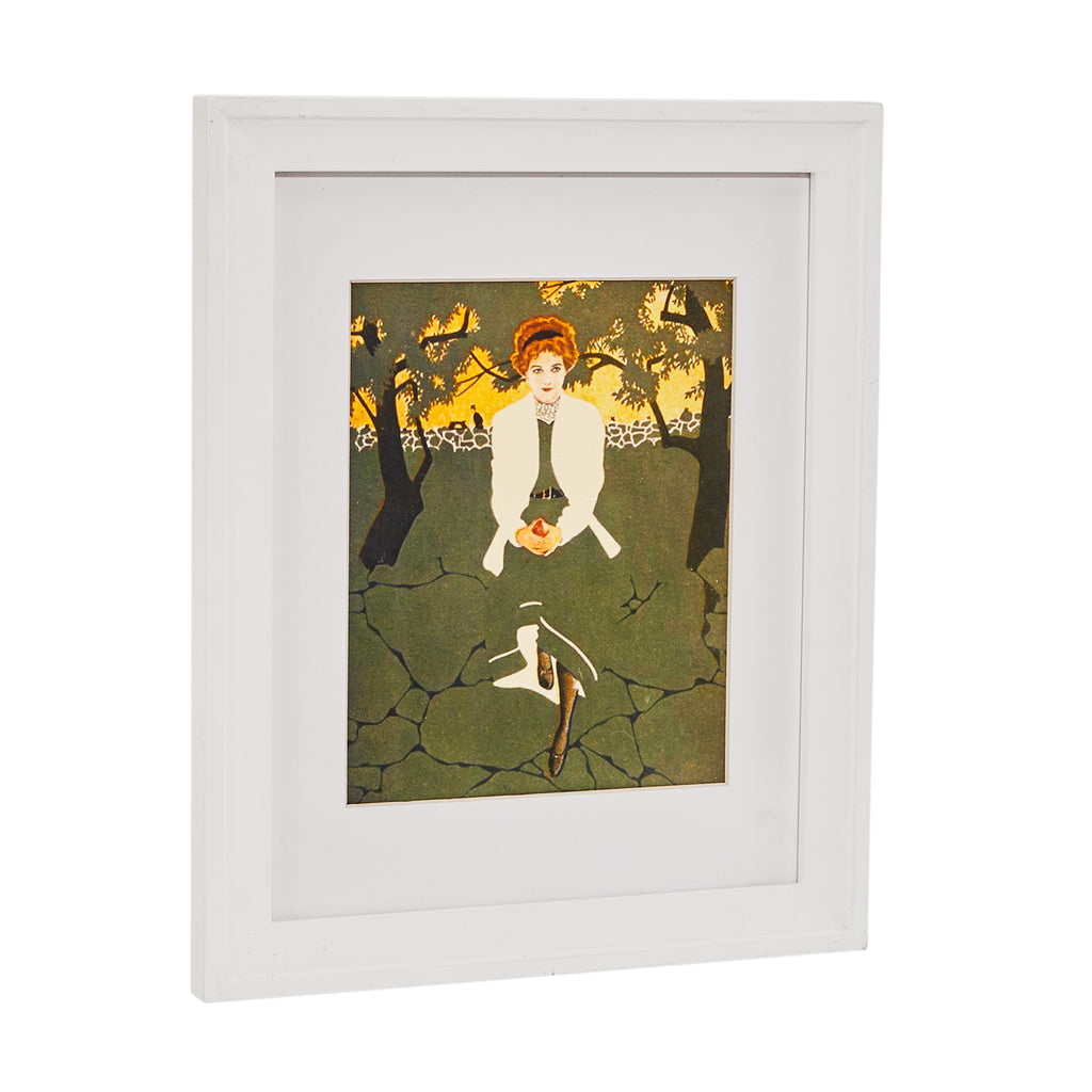 0.111 (A+D) Lady in Green Dress Coles Phillips Print