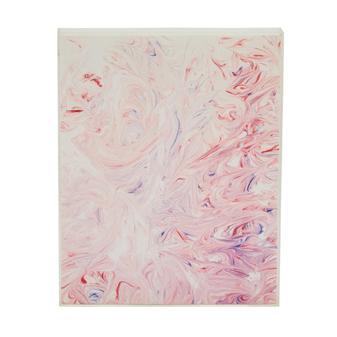 0057 (A+D) Pink and Blue Marbled Painting