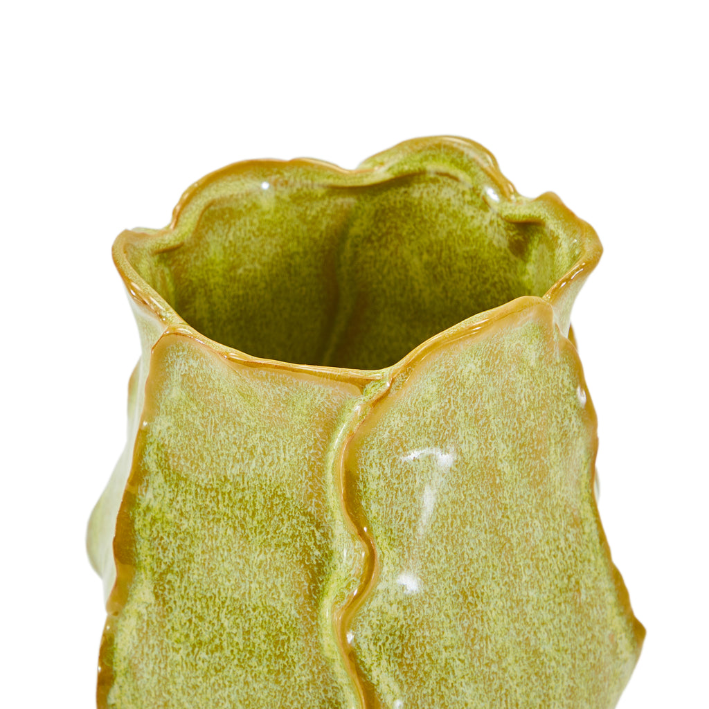 Green Ceramic Tulip Planter (A+D)