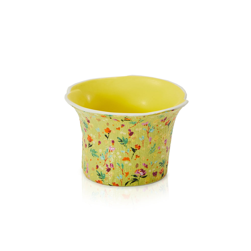 Yellow Floral Patterned Bowl (A+D)