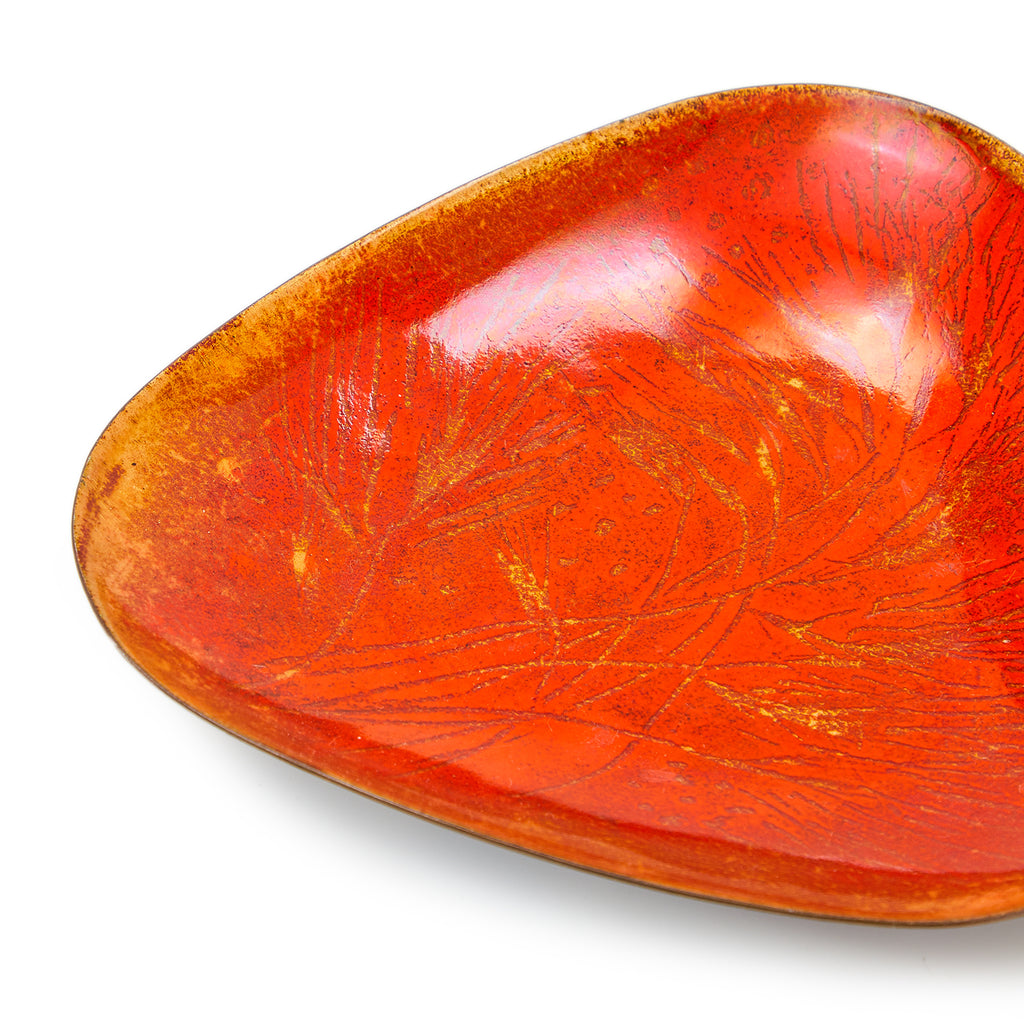 Orange Wheat Textured Trinket Dish (A+D)