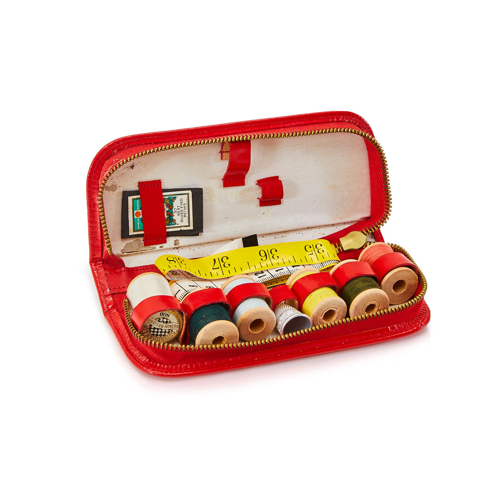 Red Leather Sewing Kit (A+D)