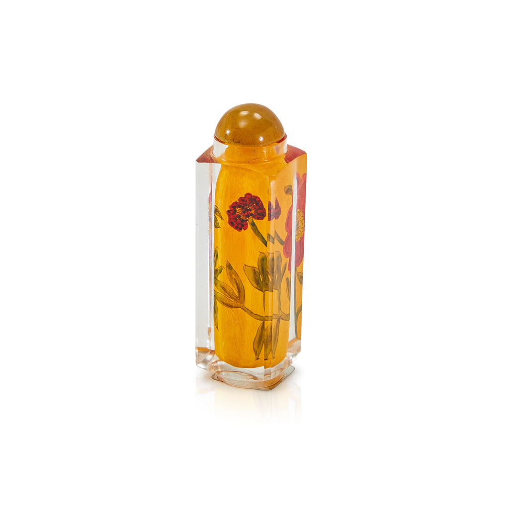 Yellow Small Floral Perfume Bottle (A+D)