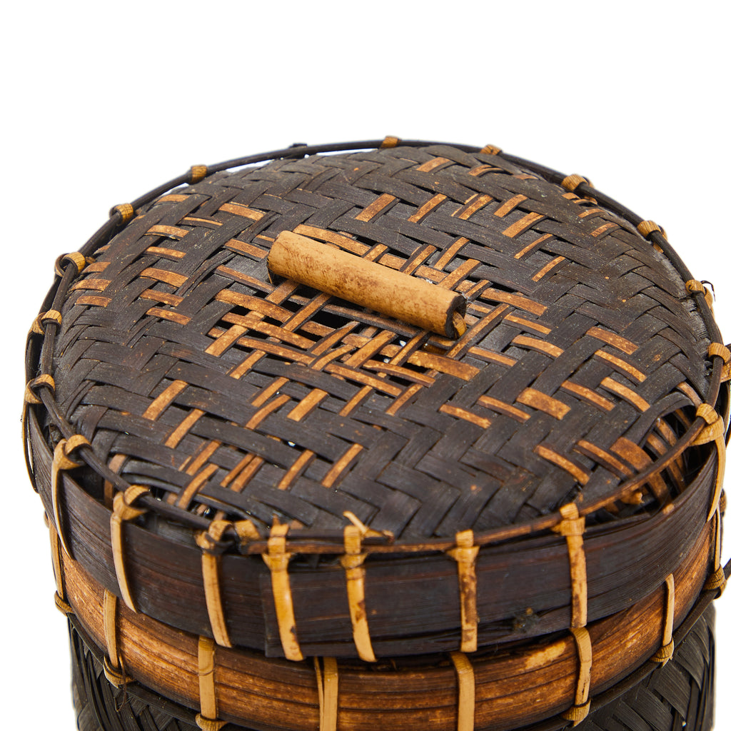 Brown Dark Wicker Basket (A+D)