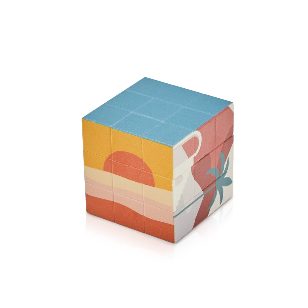 Red Blue Desert Rubiks Cube (A+D)