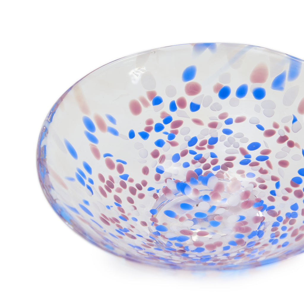 Blue and Purple Glass Splatter Jewelry Dish (A+D)