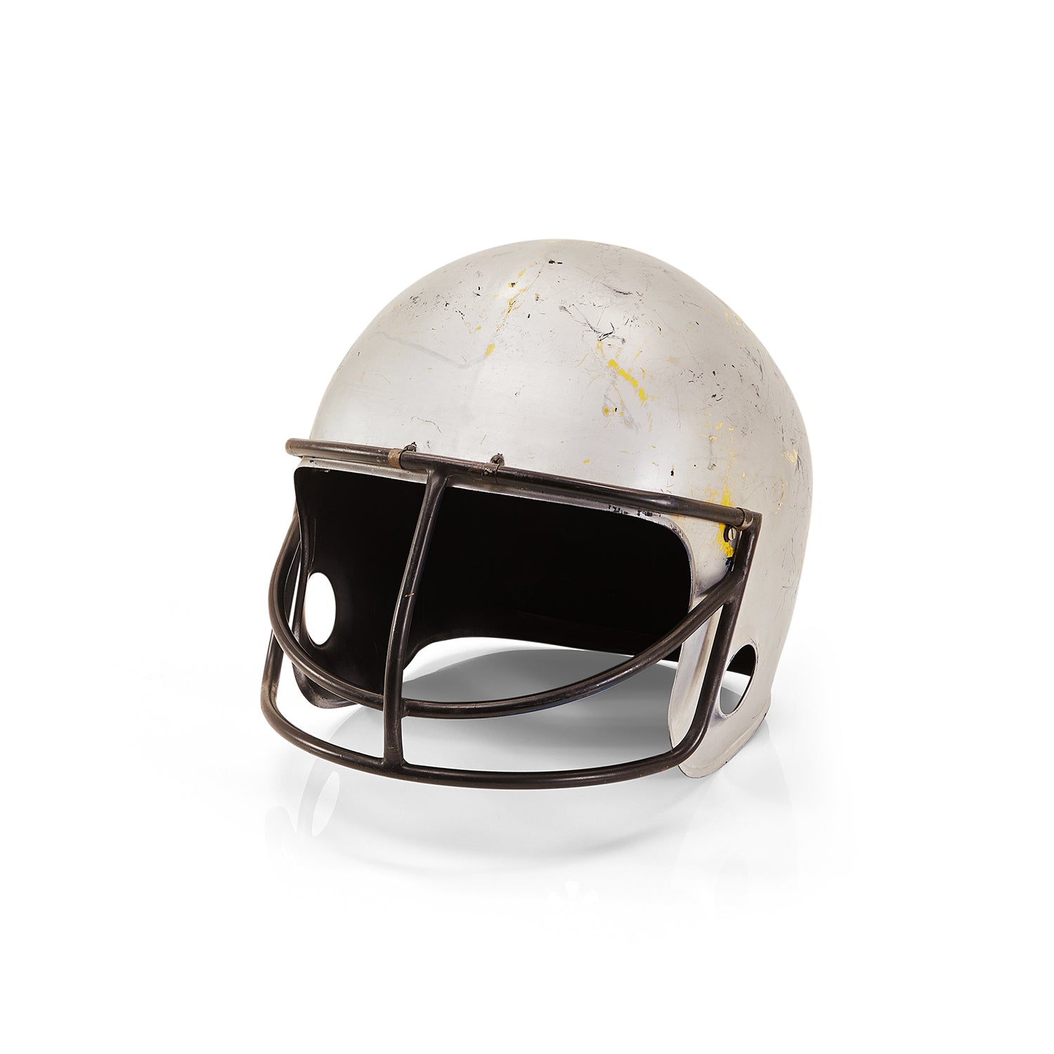 Silver Vintage Football Helmet (A+D) - Gil & Roy Props Silver Vintage Football Helmet (A+D) - Gil & Roy Props