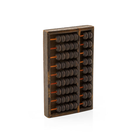 Brown Small Antique Wooden Abacus (A+D)