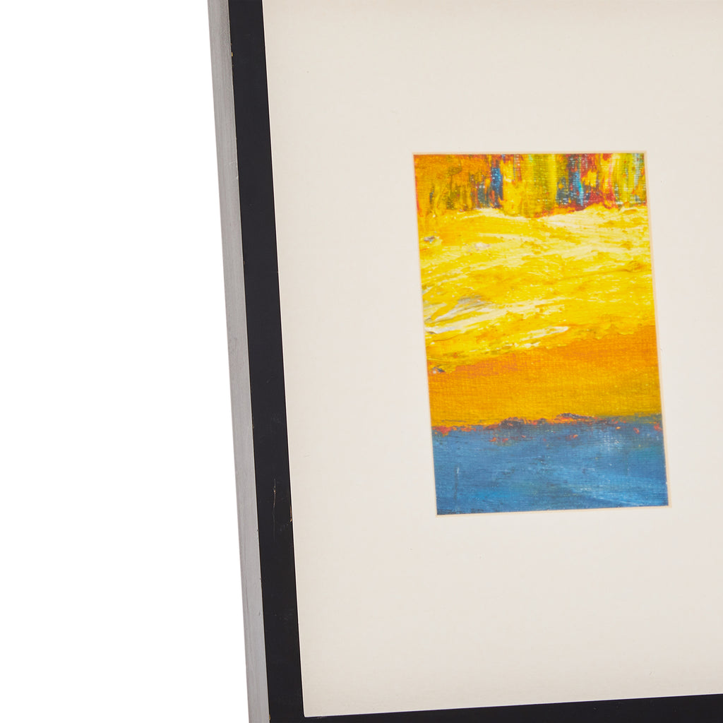 0049 (A+D) Golden Abstract Beach Painting (12" x 15")