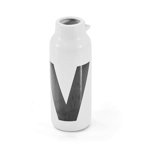 White Ceramic "V" Pitcher (A+D)