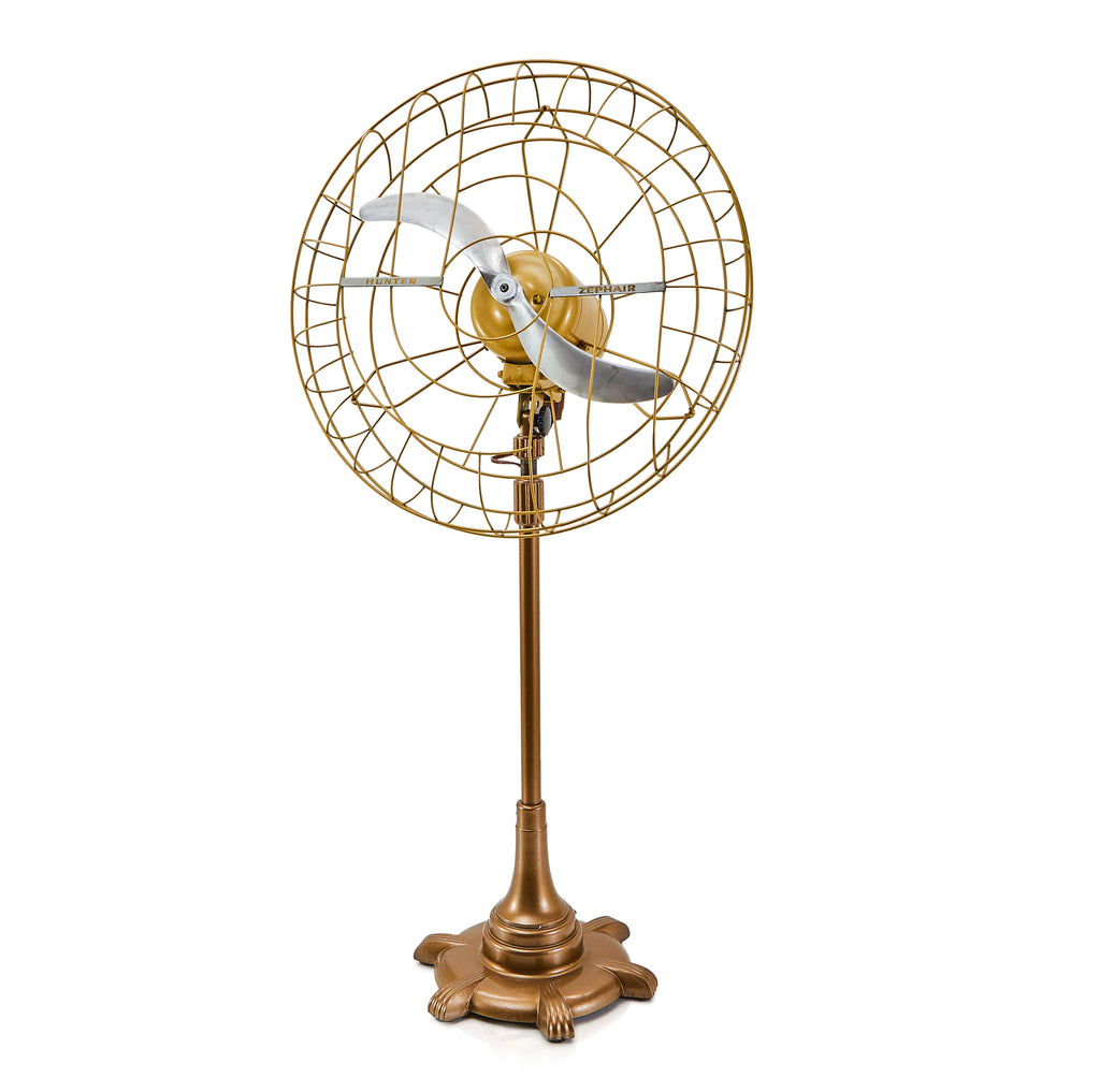Gold Vintage Hunter Zephair Floor Fan