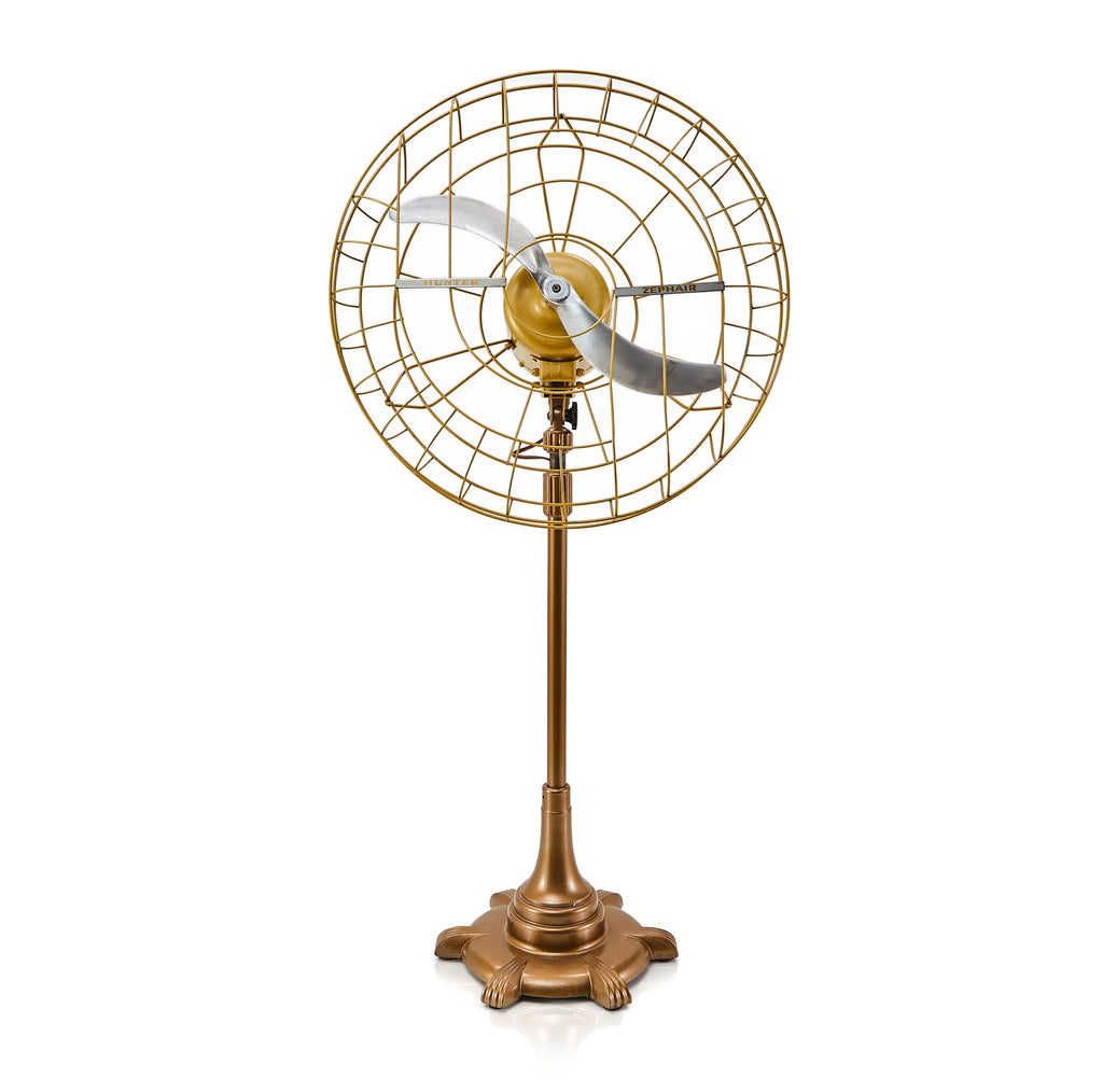 Gold Vintage Hunter Zephair Floor Fan
