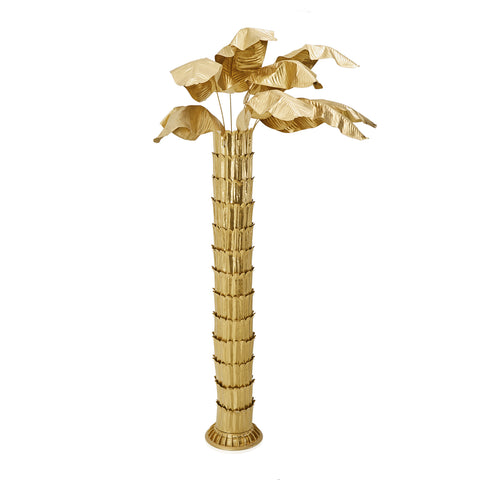 Gold Banana Palm Floor Lamp