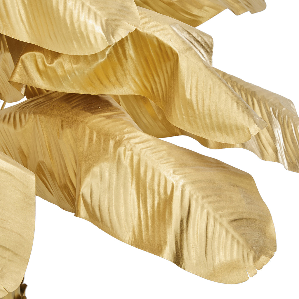 Gold Banana Palm Floor Lamp