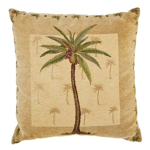 Tan Palm Tree Pillow