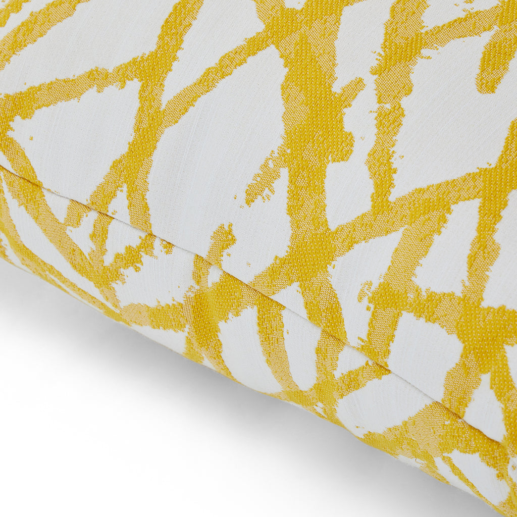 Yellow Abstract Streaks Pillow
