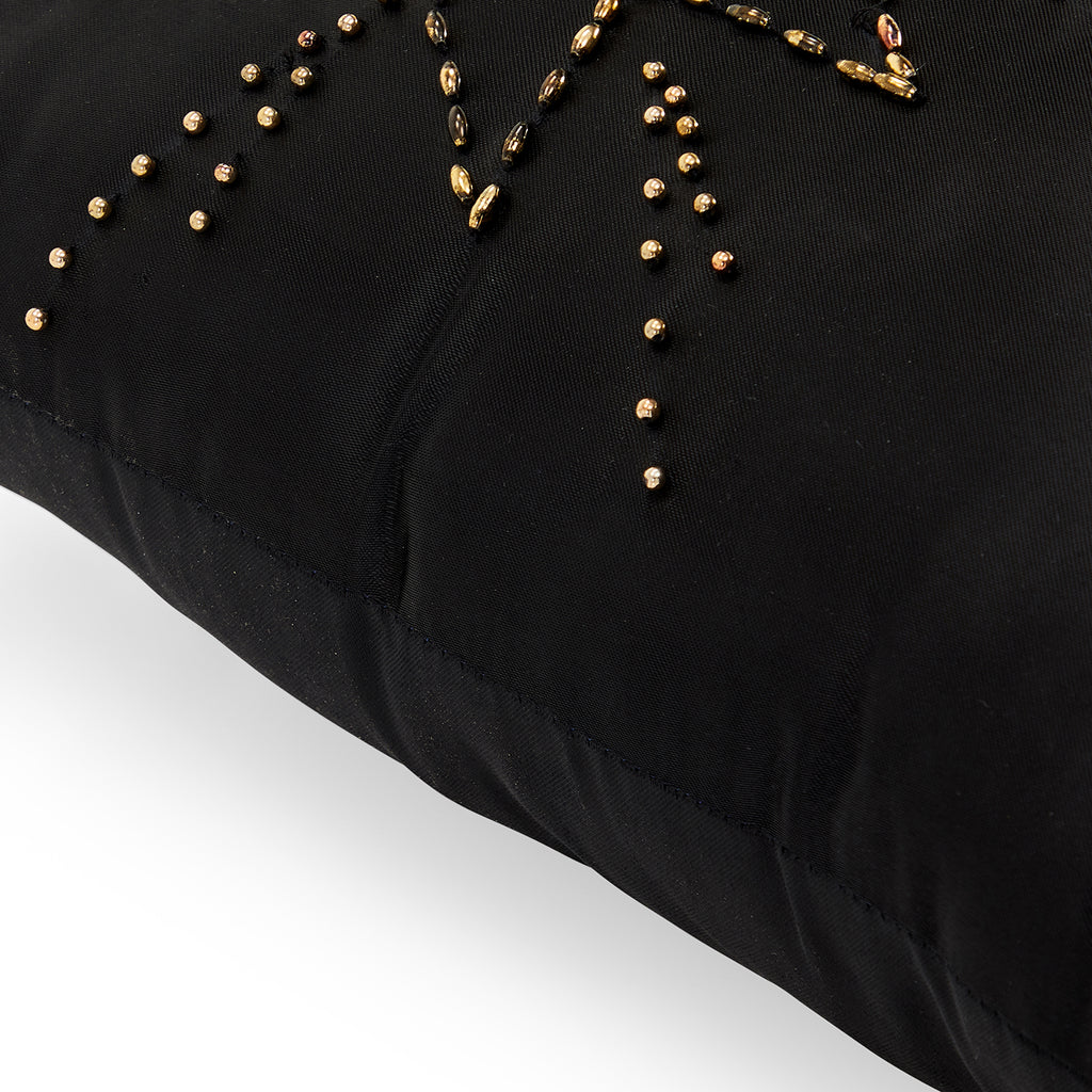 Black Beaded Star Pillow
